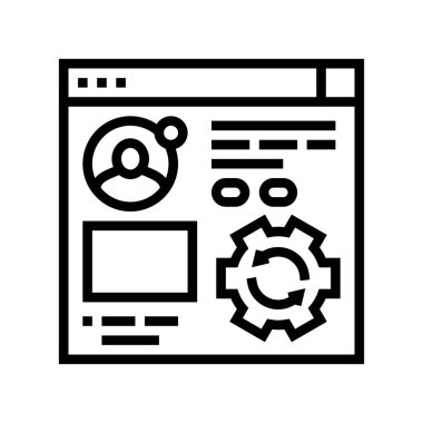 günlük yönetimi çizgisi vektör illüstrasyonu