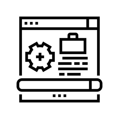 çalışma çizgisi simgesi çizimi