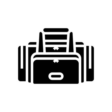 Kamp çantası sembolü vektör illüstrasyonu