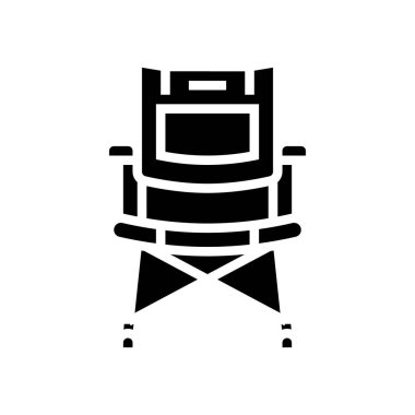 Kamp koltuğu sembolü vektör illüstrasyonu