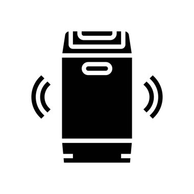 Taşınabilir çamaşır makinesi simgesi vektör illüstrasyonu