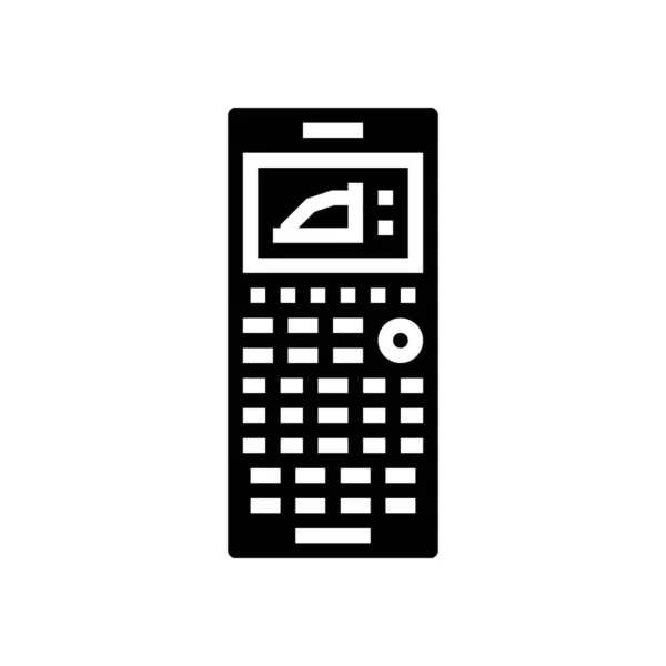 Grafische rekenmachine glyph pictogram vector illustratie — Stockvector