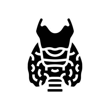 Tiroid insan organı sembolü vektör illüstrasyonu