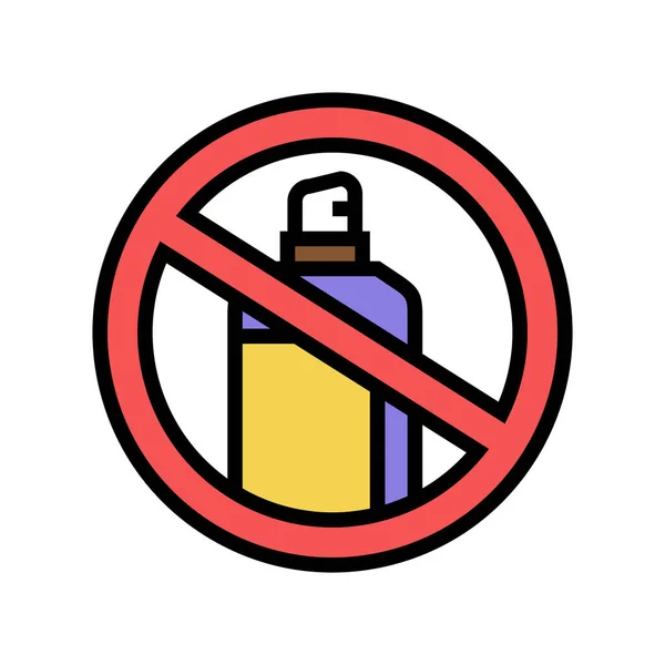 Inhalanten sprayer verslaving kleur pictogram vector illustratie — Stockvector