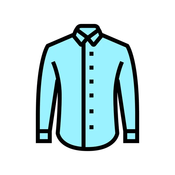 Shirt man clothes color icon vector illustration — Stock Vector