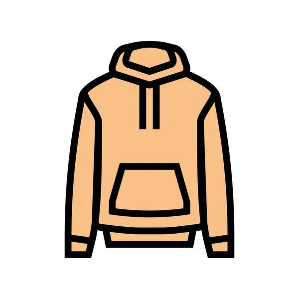 Sudadera unisex ropa color icono vector ilustración — Vector de stock