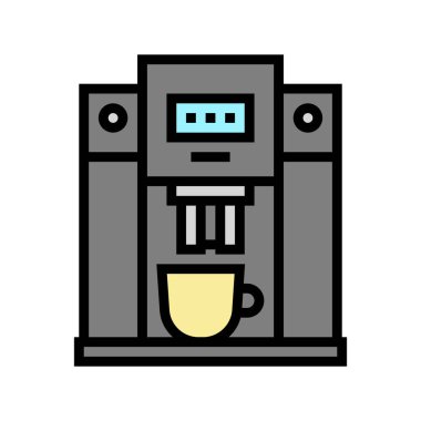 Profesyonel elektronik ekipman üreten makine kahvesi renk vektör illüstrasyonu