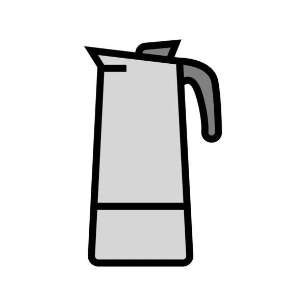 Perkolator Topf Kaffee Farbe Symbol Vektor Illustration — Stockvektor