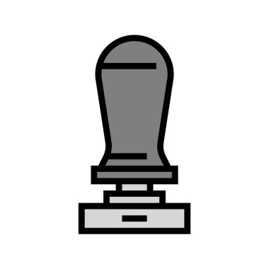 Kurcalama kahve aracı renk vektör illüstrasyonu