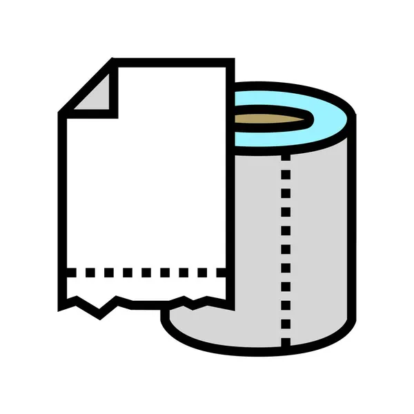 Papier toilette rouleau couleur icône vectoriel illustration — Image vectorielle