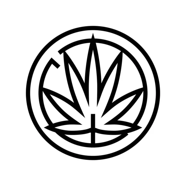 Marijuana drug addiction line icon vector illustration — Stock Vector