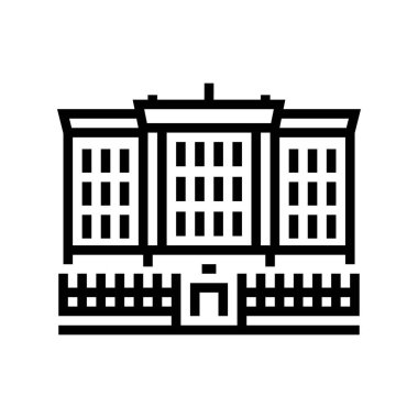 Üniversite eğitim hattı oluşturma ikonu vektör illüstrasyonu