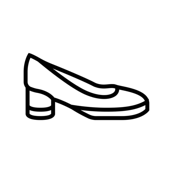 Schoen vrouwelijke lijn pictogram vector illustratie — Stockvector