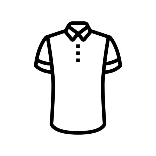 Polo textilie oblečení linie ikona vektor ilustrace — Stockový vektor