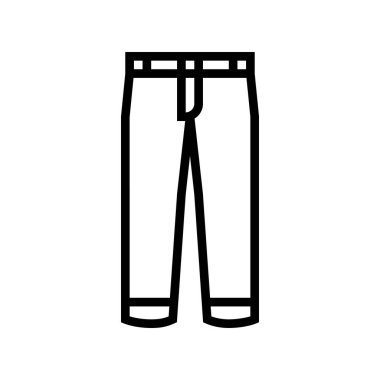 pantolon çocuk giysi çizgisi ikon vektör çizimi
