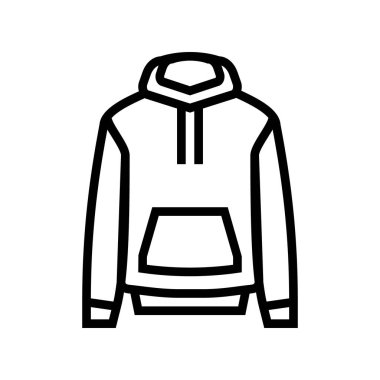 sweatshirt unisex giysi çizgisi ikon vektör çizimi
