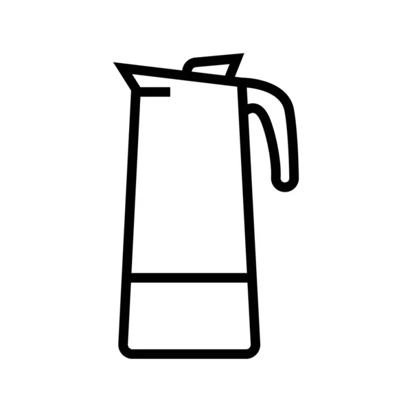 Percolator pot kawa linia ikona wektor ilustracja — Wektor stockowy