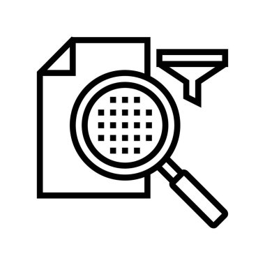 Filtre çizgisi simgesi çizimi için filtre kağıdı