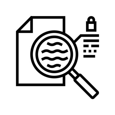 filigran kağıt sayfa satır simgesi vektör illüstrasyonu