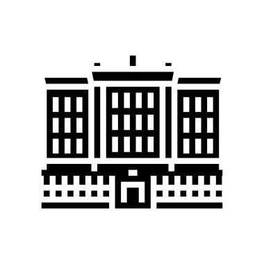 Üniversite binası eğitim sembolü vektör illüstrasyonu