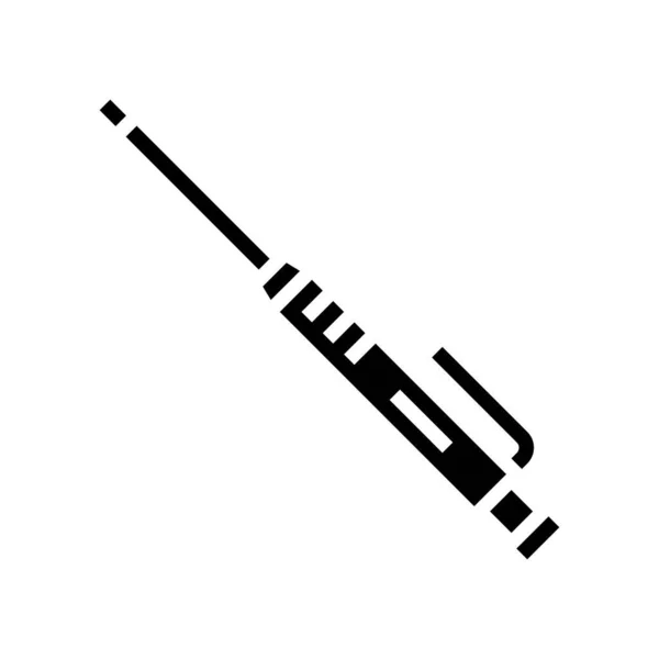 Pencil carpenter glyph icon vector illustration — Stock Vector