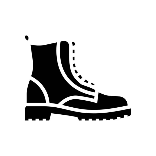 Boot voet kleding glyph pictogram vector illustratie — Stockvector
