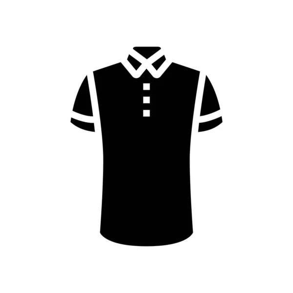 Polo tela ropa glifo icono vector ilustración — Vector de stock