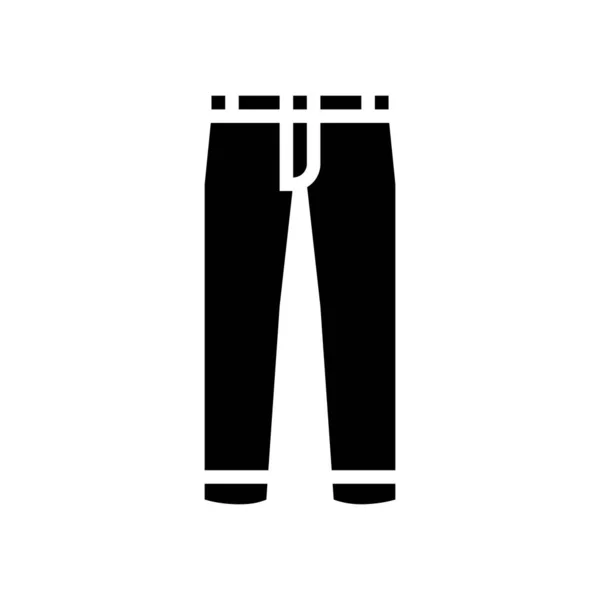 Calças menino vestuário glifo ícone vetor ilustração — Vetor de Stock