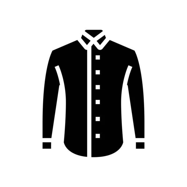 Camisa hombre ropa glifo icono vector ilustración — Archivo Imágenes Vectoriales