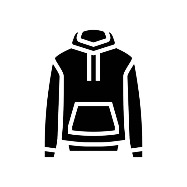 Sweatshirt unisex kläder glyf ikon vektor illustration — Stock vektor