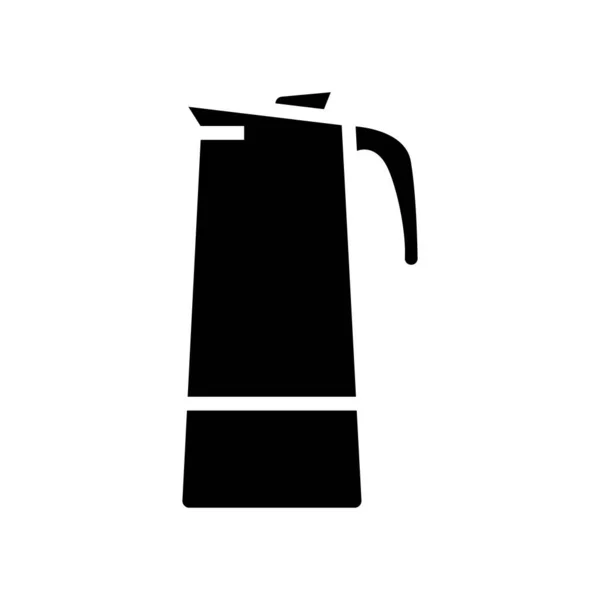 Percolator κατσαρόλα καφέ glyph εικόνα διάνυσμα εικονίδιο — Διανυσματικό Αρχείο