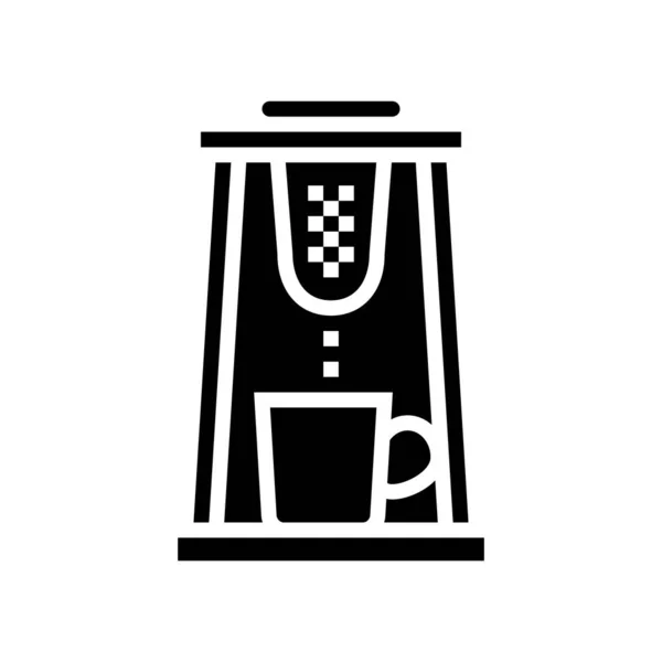 Correador café glifo icono vector ilustración — Archivo Imágenes Vectoriales