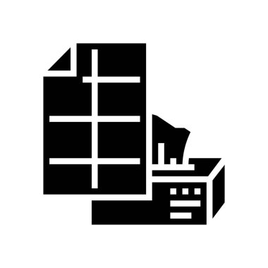 Kağıt doku sembolü vektör illüstrasyonu