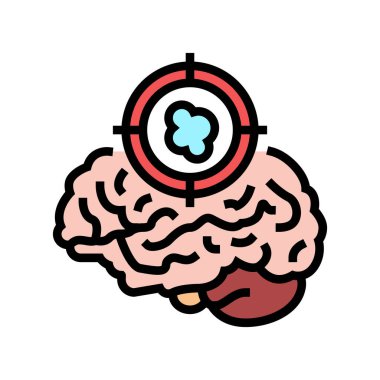 tümör kaldırma renk ikonu vektör çizimi