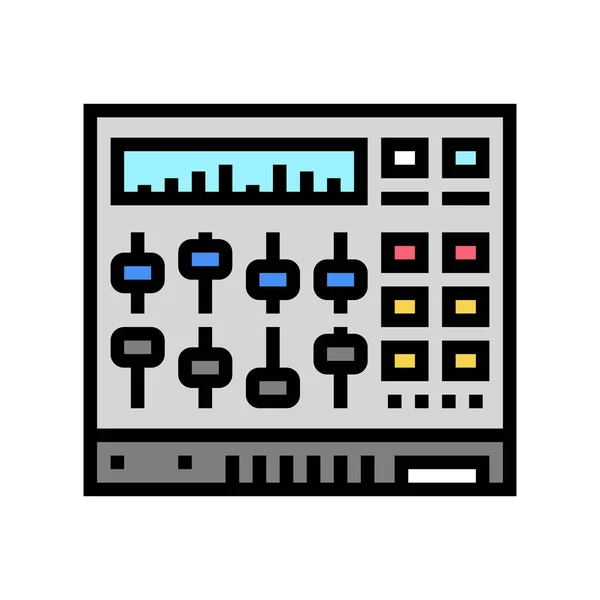 Illustrazione vettoriale dell'icona a colori dell'attrezzatura del mixer sonoro — Vettoriale Stock