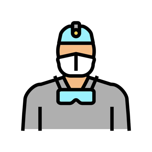 Neurosurgery subspecialties dokter color icon vector illustration - Stok Vektor