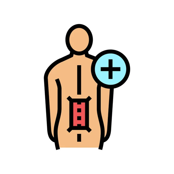 Chirurgia spinale colore icona vettoriale illustrazione — Vettoriale Stock
