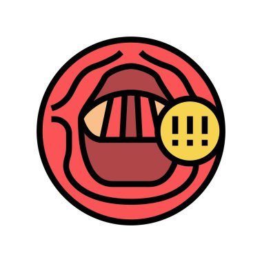 Beyinsizlik sağlık sorunu renk ikonu vektör illüstrasyonu