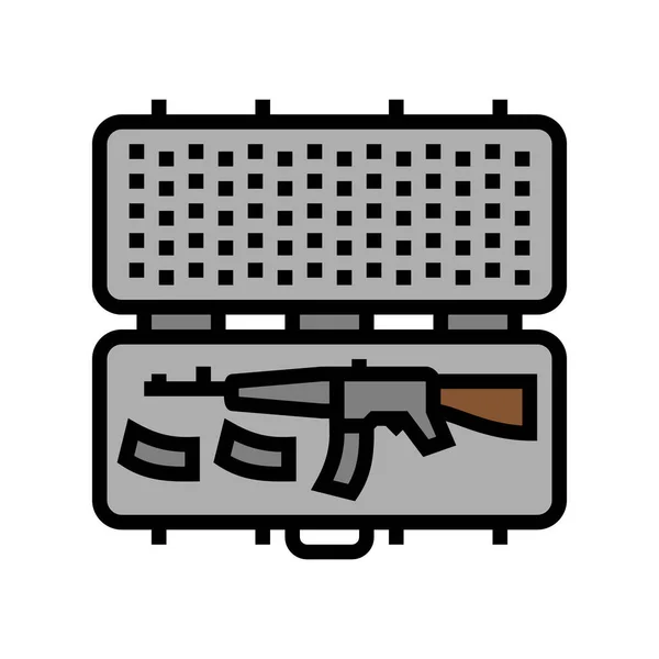 Illustration vectorielle d'icône de couleur de boîtier de pistolet — Image vectorielle