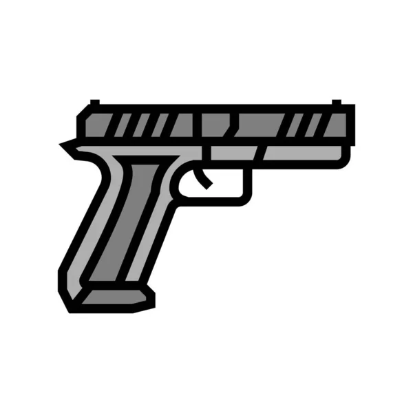 Illustration vectorielle d'icône de couleur de pistolet de centerfire — Image vectorielle