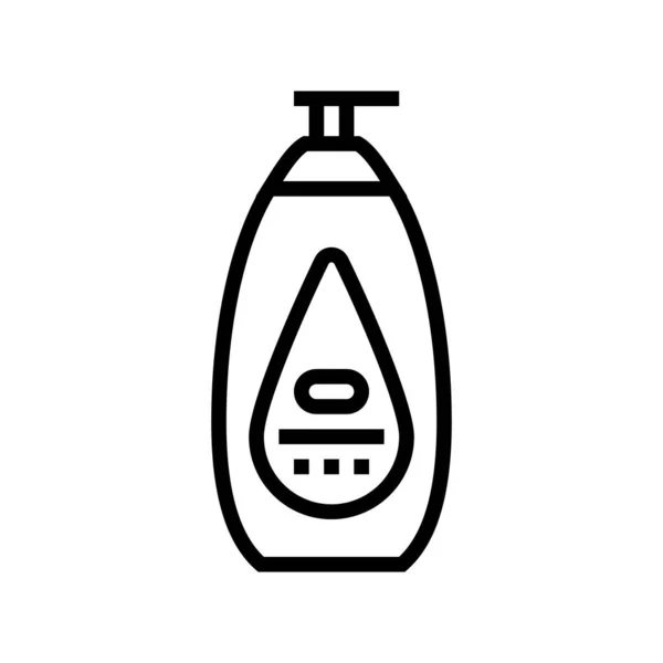 Illustration vectorielle d'icône de ligne cosmétique lotion pour bébé — Image vectorielle
