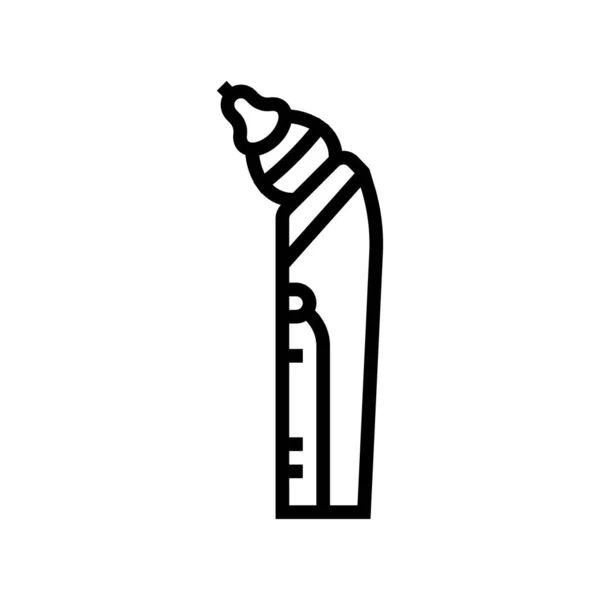 Baby snot sucker lijn pictogram vector illustratie — Stockvector