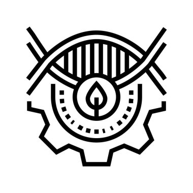 bioteknoloji işleme hattı ikon vektör çizimi