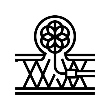 bobin embolizasyon çizgisi vektör çizimi