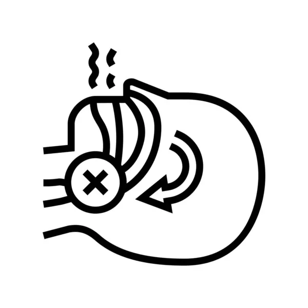Apnea del sueño línea icono vector ilustración — Vector de stock