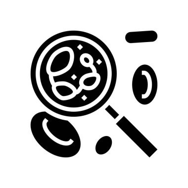 Megaloblastik anemi Glyph ikon vektör illüstrasyonu araştırması