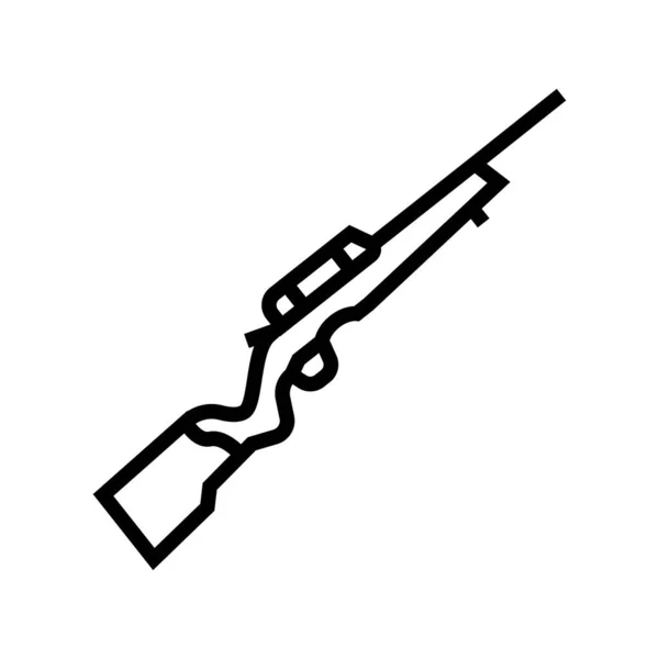 Illustration vectorielle d'icône de ligne de pistolet rimfire — Image vectorielle