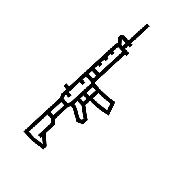 Centerfire Gewehr Linie Symbol Vektor Illustration — Stockvektor