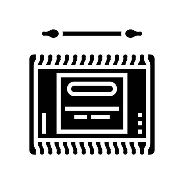 Tamponi di cotone bambino glyph icona vettoriale illustrazione — Vettoriale Stock