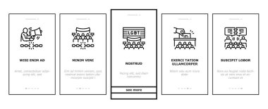 Demokrasi Hükümeti Siyasi Tahta İkonları Vektör Belirledi